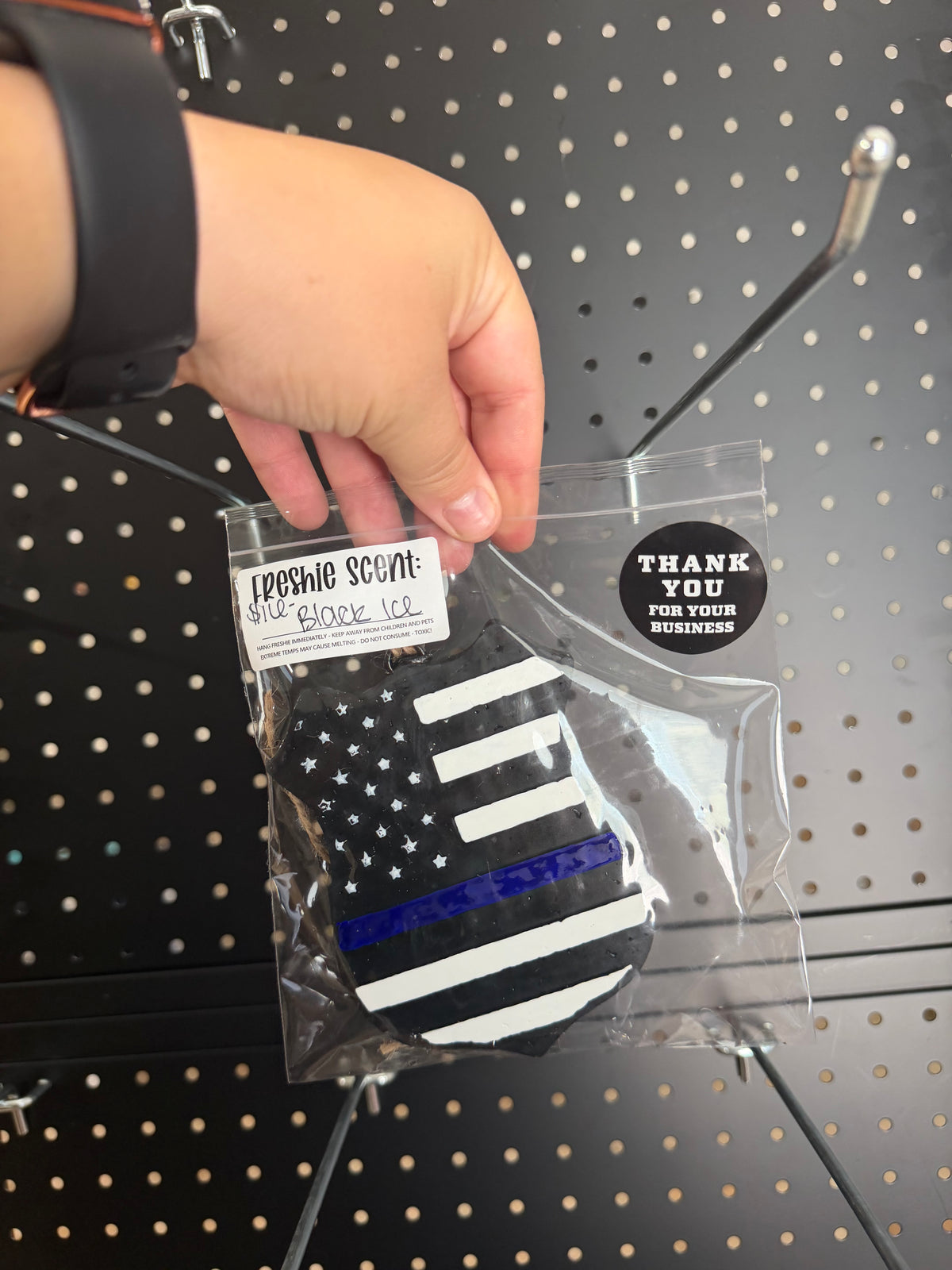 Police Badge Flag- scent: black ice