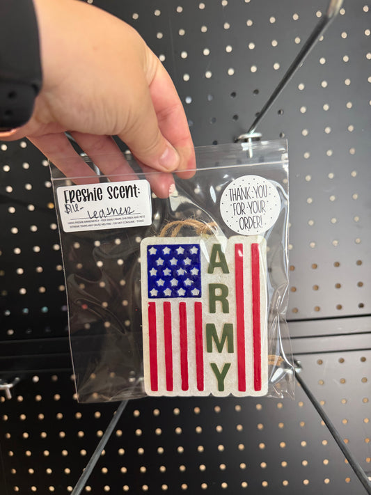 Army Flag- scent: leather