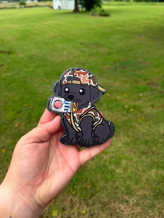 Dog w/ can in mouth