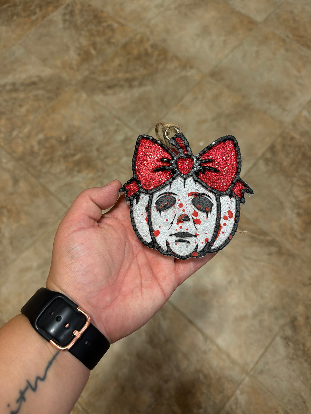 Michael Myers face w/ bow