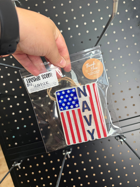 Navy Flag- scent: leather